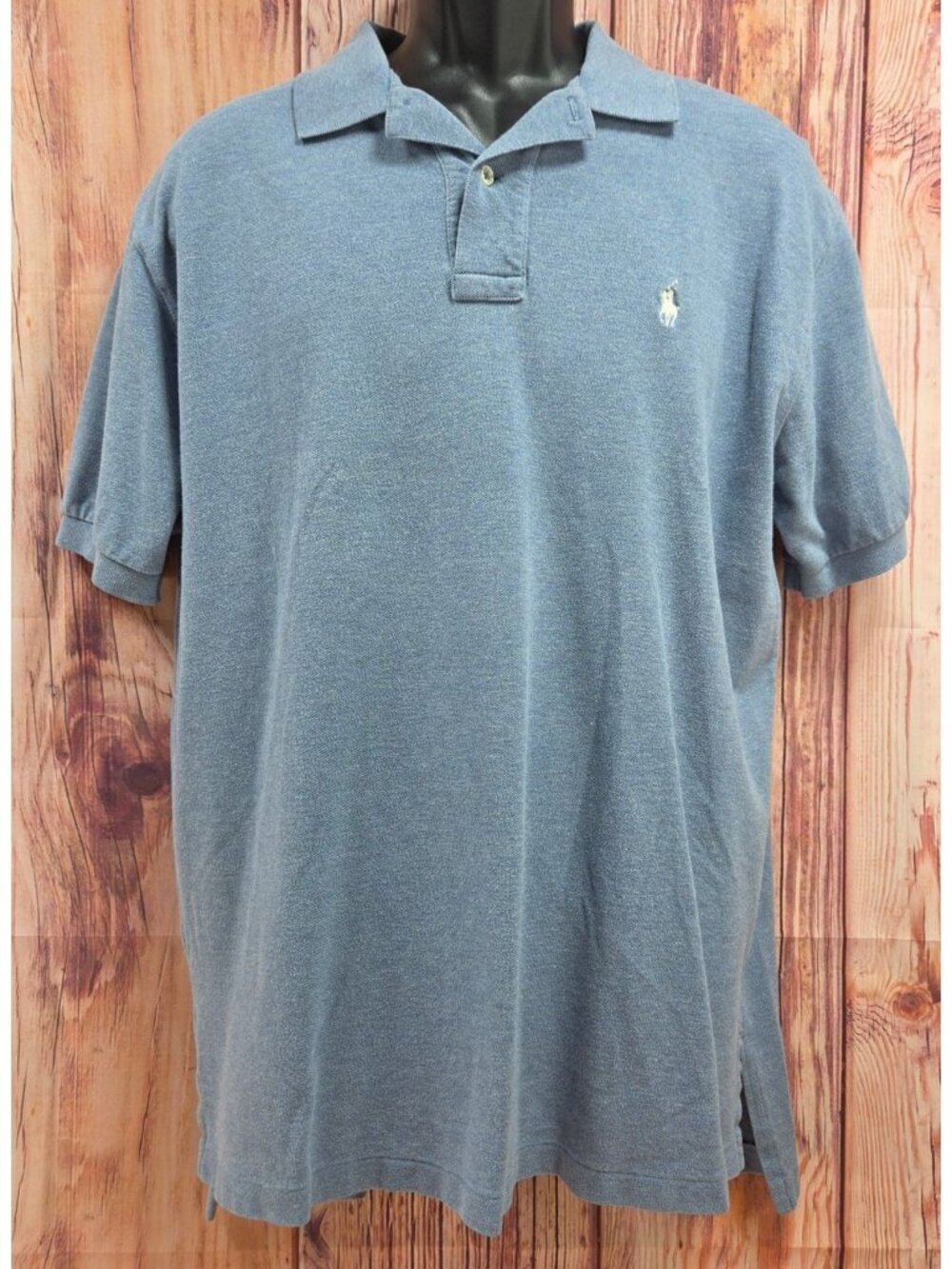 Polo Ralph Lauren Blue Short Sleeve Polo Large 100% Cotton Made In Bolivia
